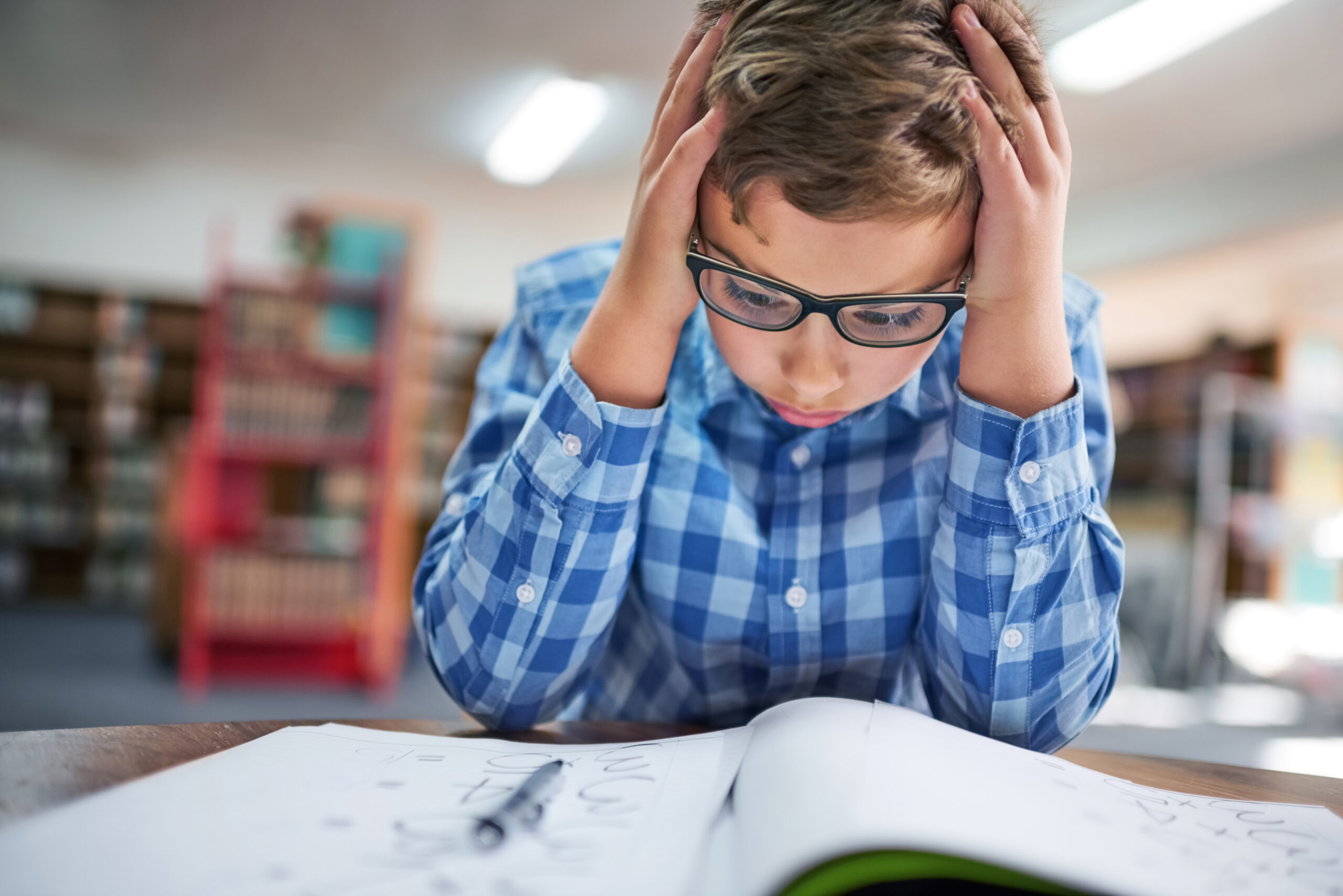 notebook-stress-boy-classroom-exam-study-child-development-with-anxiety-education-desk-assessment-frustrated-student-with-learning-disability-notes-test-middle-school